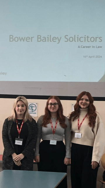Students given advice on a career in law by local firm