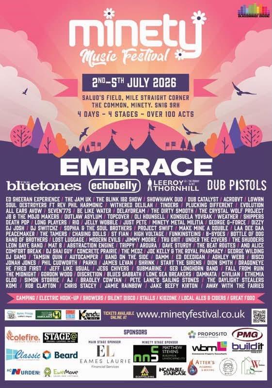 Undercover sunshine at Minety Music Festival