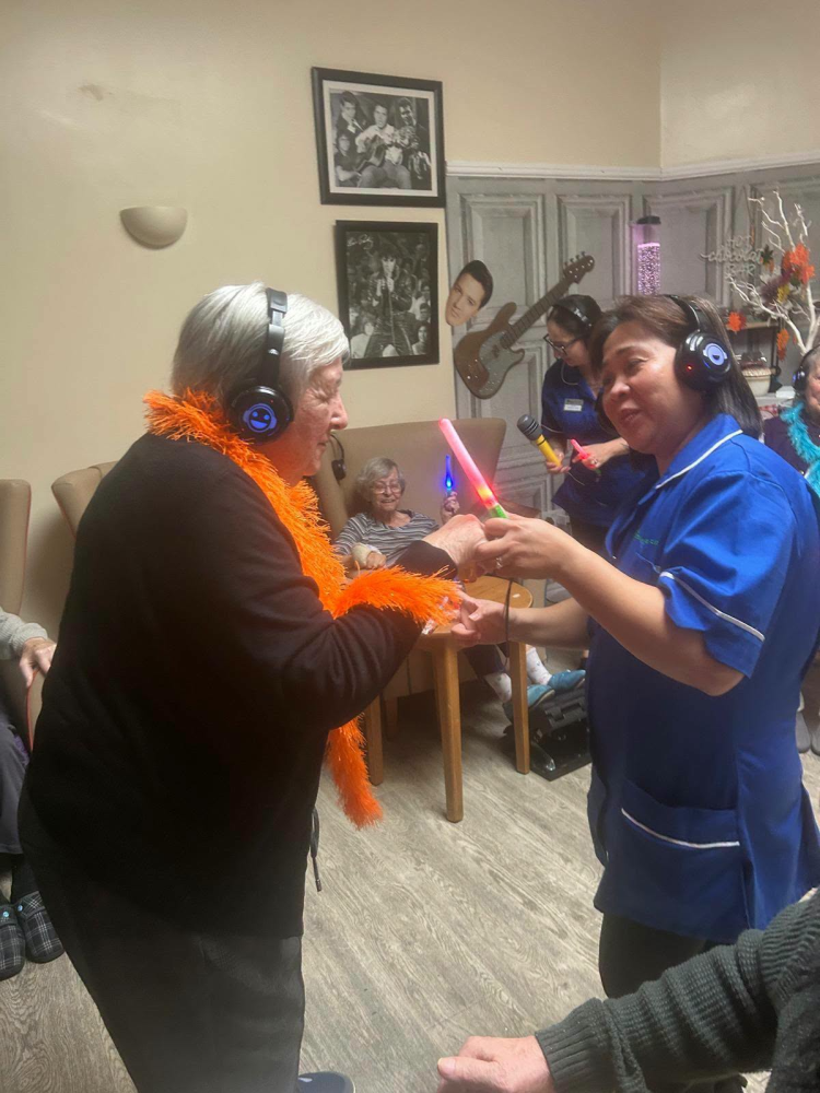 Wroughton care home residents turn up the volume for silent disco
