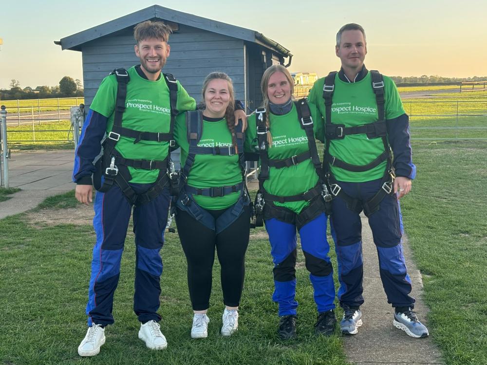 Skydive raises over £5,000 for Prospect Hospice