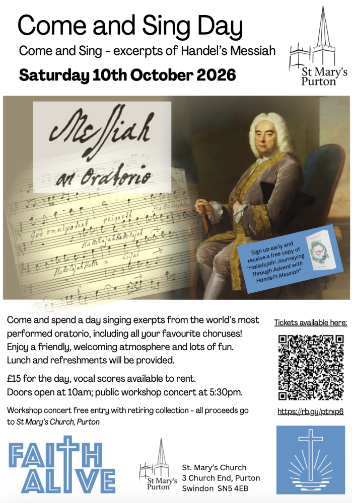 Church to host fundraising Handel singing day