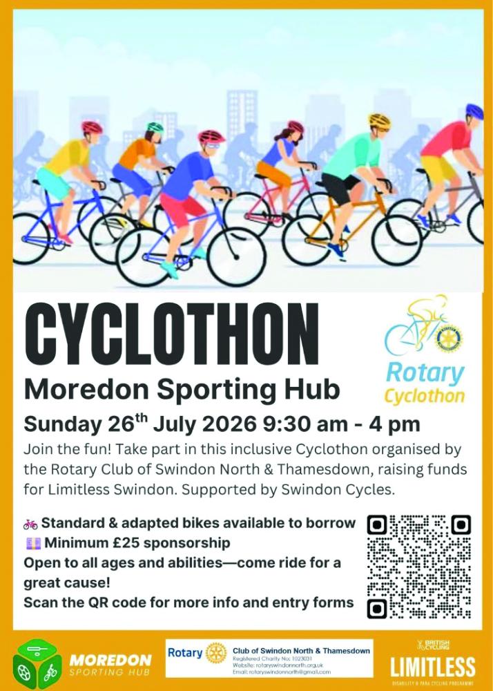 Pedal for a Purpose: Join the Cyclothon at Moredon Sporting Hub to Support Limitless Inclusive Cycling Project!