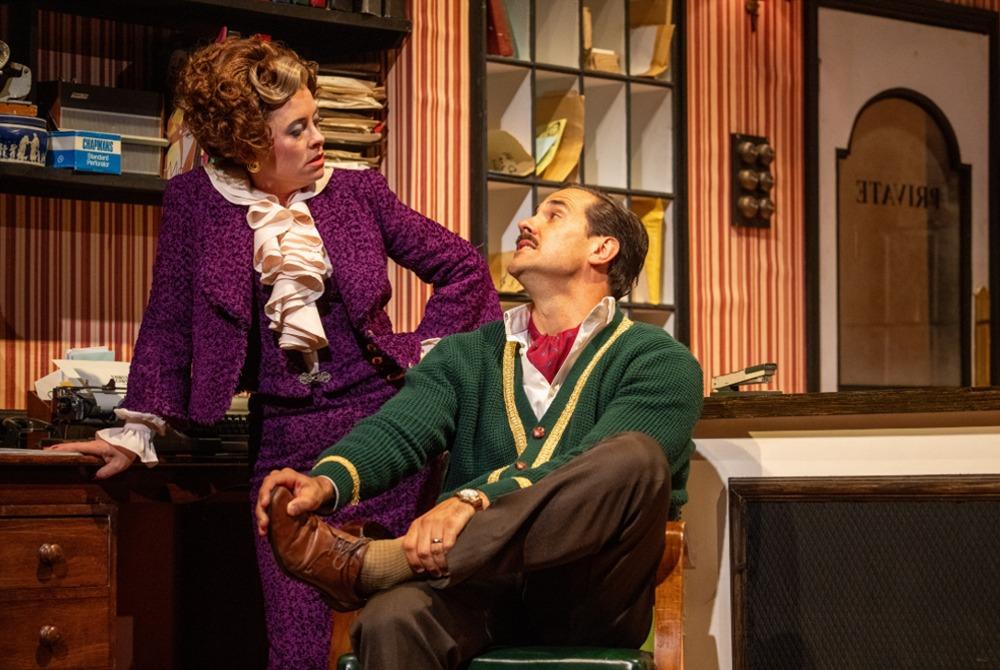 Mia Austen as Sybil and Danny Bayne as Basil (Official press image credit Hugo Glendinning)