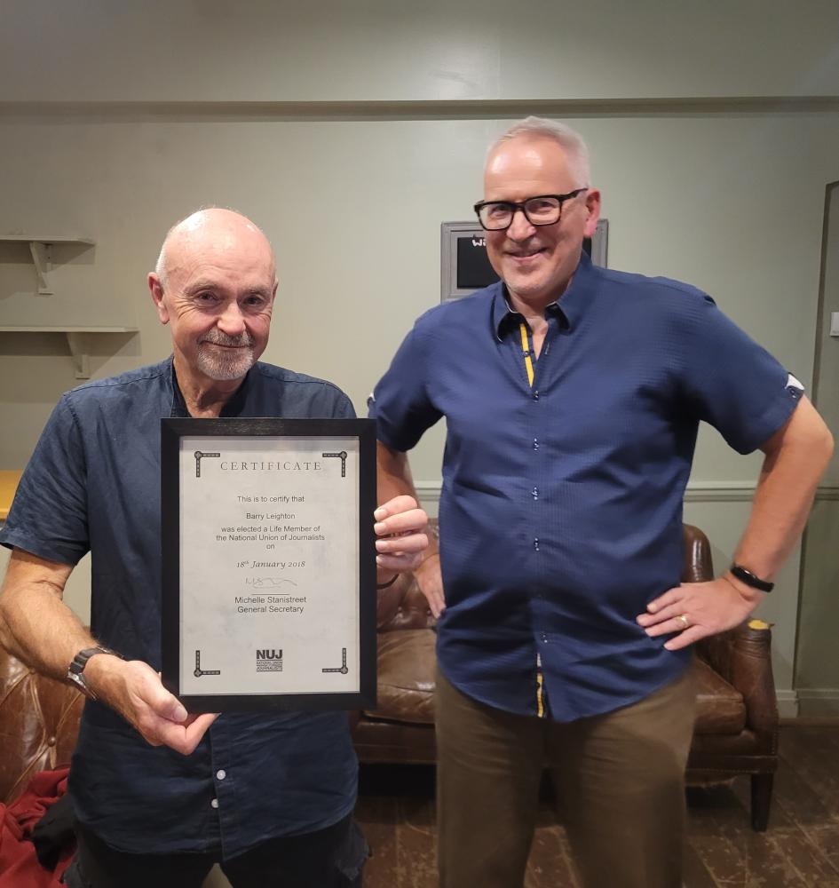 Veteran Swindon journalists honoured