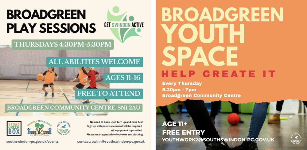 South Swindon Parish Council Launch Two New Weekly Youth Activities at Broadgreen Community Centre