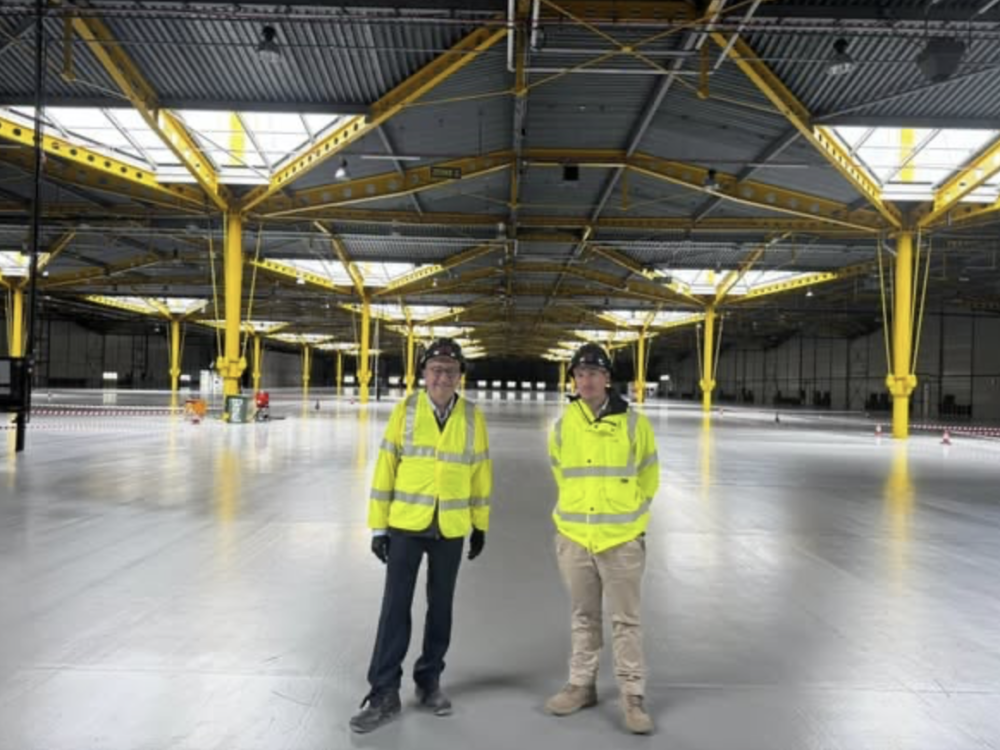 The council leader, left, with TEKEVER Director Scott McClelland