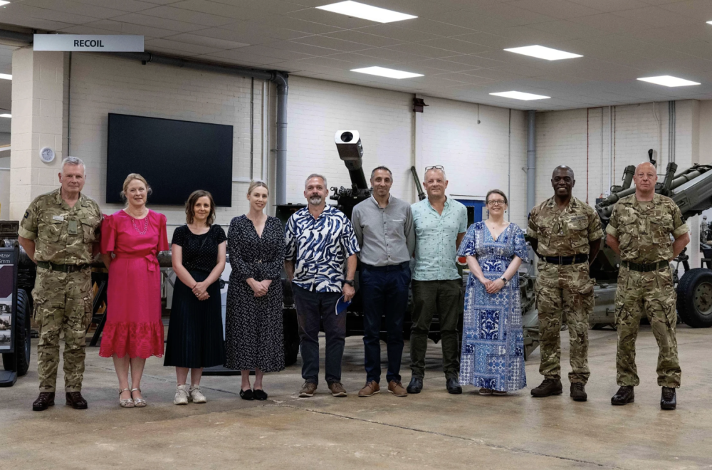 Representatives from the Defence Academy pictured with Cllr Kate Tomlinson, Cabinet Member for Children and Education (third from left), Cllr Leanne Stevenson, Swindon Borough Council’s Armed Forces Champion (fourth from left) and Cllr Vinay Manro (fifth from right), Cabinet Member for Adults and Health